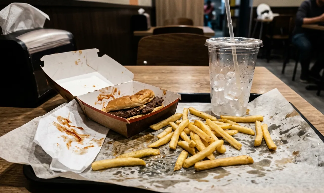 Co se děje v těle 60 minut po burgeru a bramborách